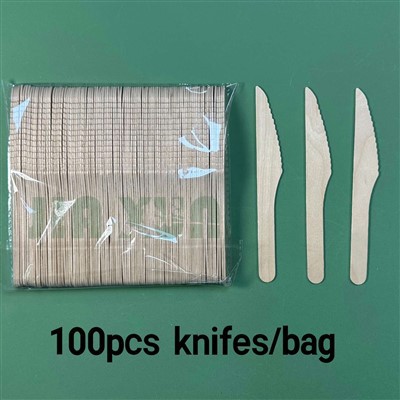 100 چاقوی یکبار مصرف چوب
